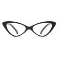 Street Stall Triangular Cat Eye Presbyopic Glasses, Degree: +200(Black)