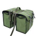 Waterproof Canvas Bicycle Saddle Bag Backpack Motorcycle Bag(Green)
