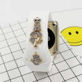 2pcs Watch Silicone Strap Decorative Diamond Buckle Strap Nails, Style: One Diamond Pentagram
