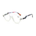Diamond Studded Cat Eye Presbyopic Glasses Half-frame Fish-filament Glasses Unisex, Degree: 150(T...