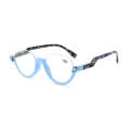 Diamond Studded Cat Eye Presbyopic Glasses Half-frame Fish-filament Glasses Unisex, Degree: +400(...