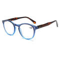 Retro Flexible Durable Portability HD Presbyopic Glasses +300(Graduate Blue)