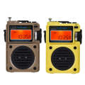 HanRongda HRD-701 Portable Full Band Radio Subwoofer Bluetooth TF Card Digital Display Radio(Khaki)