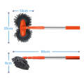 Car Wash Mop Soft Brush Long Handle Telescopic Rotary Car Cleaning Tool(Orange)