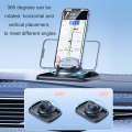 3 In 1 Multifunctional Car Phone Holder Dashboard Bracket Decoration(Black)