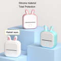 For Phomemo T02 Printer Silicone Protective Case(Pink Rabbit Ear)