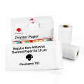 For Phomemo T02 3rolls Bluetooth Printer Thermal Paper Label Paper 53mmx6.5m 10 Years Black on Wh...