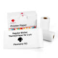 For Phomemo T02 3rolls Bluetooth Printer Thermal Paper Label Paper 50mmx3.5m 2 Years Black on Whi...