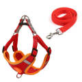 Pet Dog Harness Reflective Anti-break-off Vest-style Leash, Color: Suede Classic Red(M)