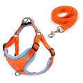 Pet Dog Harness Reflective Anti-break-off Vest-style Leash, Color: Suede Orange(XS)