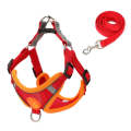 Pet Dog Harness Reflective Anti-break-off Vest-style Leash, Color: Mesh Classic Red(XS)