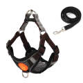 Pet Dog Harness Reflective Anti-break-off Vest-style Leash, Color: Mesh Black(XS)