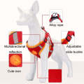 Pet Dog Harness Reflective Anti-break-off Vest-style Leash, Color: Suede Orange(M)