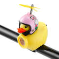 Yellow Duck Bike Bell Handlebar Headlight Car Ornaments Cycling Accessories Helmets Decor(Little ...