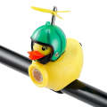 Yellow Duck Bike Bell Handlebar Headlight Car Ornaments Cycling Accessories Helmets Decor(Waterme...