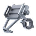 Aluminum Alloy Motorcycle Shockproof Mobile Phone Holder Bicycle Cycling Navigation Bracket(Grey)