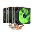 EVESKY 500 Desktop Computer 4 Copper Tube Mute CPU Cooling Fan, Color: No Light Three Fans