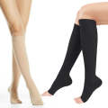 Elastic Tube Compression Socks Swollen Veins Calf Anti-varicose Socks(Black Feet)