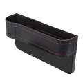 Car Seat Gap Interior PU Leather Storage Box Water Cup Holder(Principal Driver Black)