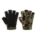Free Code Outdoor Sports Non-slip Silicone Protective Half-finger Gloves(Camouflage)