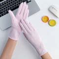 Free Code Summer Sunscreen Anti-ultraviolet Ice Silk Thin Gloves(Purple)