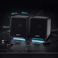 Havit A20 Plus Colorful Ambient Light Wired Computer Audio Stereo Surround Sound Speaker, Style: ...