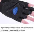 1pair Outdoor Sports Light and Breathable Summer Non-slip Fitness Half-finger Gloves(Blue)