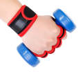 M Weightlifting Dumbbell Horizontal Bar Anti-cocoon Anti-slip Wrist Fitness Four-finger Gloves(Red)