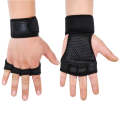XL Weightlifting Dumbbell Horizontal Bar Anti-cocoon Anti-slip Wrist Fitness Four-finger Gloves(B...