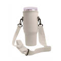 For 40oz Stanley Quencher Water Bottle Carrier Bag Sleeve With Adjustable Shoulder Strap(Skin Tone)