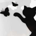 10pcs Disc Cat Reflective Scratch Body Sticker(Whit)