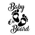 10pcs Baby On Board Warning Car Sticker Reflective Scratch Body Sticker(Black)