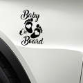 10pcs Baby On Board Warning Car Sticker Reflective Scratch Body Sticker(Black)