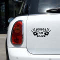 10pcs Kids On Board Warning Car Stickers Reflective Scratch Body Stickers(White)