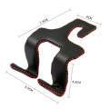 Car Double Hook Stainless Steel Rear Headrest Mobile Phone Holder(Black)