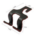 Car Double Hook Stainless Steel Rear Headrest Mobile Phone Holder(Black Red Line)