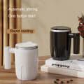 Automatic Stainless Steel Stirring Cup Portable Coffee Mug Magnetic Mug(Black)