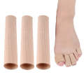 3pcs Toes Fingers Cushion Tube Sleeve Cuttable Silicone Gel Toe Pad For Corns Remover, Size: Medi...