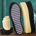 1pairs Bamboo Charcoal Deodorant Comfortable Soft Breathable Insole, Size: 35(Plaid)
