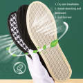 1pairs Bamboo Charcoal Deodorant Comfortable Soft Breathable Insole, Size: 37(Beige)