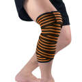 Elastic Squat Knee Strap Strength Training Protector Strap(Black Orange)