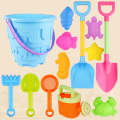 13pcs/Set Children Beach Toys Set Large Sand Shovel Bucket Sand Digging Tools Hourglass, Color: B...