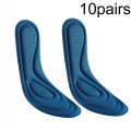 10pairs 5D Nano Antibacterial Deodorant Breathable Anti-Slip Massage Insole, Size: 37-38(Navy Blue)