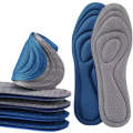 10pairs 5D Nano Antibacterial Deodorant Breathable Anti-Slip Massage Insole, Size: 37-38(Gray)