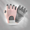 Yoga Sports Gloves Non-slip Shock-absorbing Half-finger Anti-cocoon Gloves, Size: S(Sakura Pink)