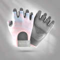 Yoga Sports Gloves Non-slip Shock-absorbing Half-finger Anti-cocoon Gloves, Size: S(Streamer Pink)