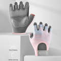Yoga Sports Gloves Non-slip Shock-absorbing Half-finger Anti-cocoon Gloves, Size: M(Arctic Gray)