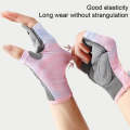 Yoga Sports Gloves Non-slip Shock-absorbing Half-finger Anti-cocoon Gloves, Size: S(Sakura Pink)