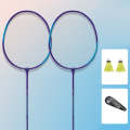 CROSSWAY 2pcs/set Adult Beginner Badminton Racket Sporting Goods, Color: AS01 Purple Green Upgrade