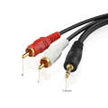 1.5m Full Copper 3.5mm To Double Lotus Audio Cable AV 1 In 2 Speaker Cable
